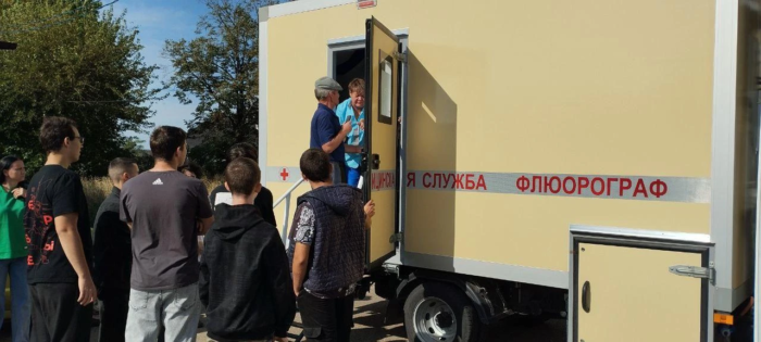 В течение месяца поочерёдно во всех населённых пунктах района функционировали передвижные флюорографические установки