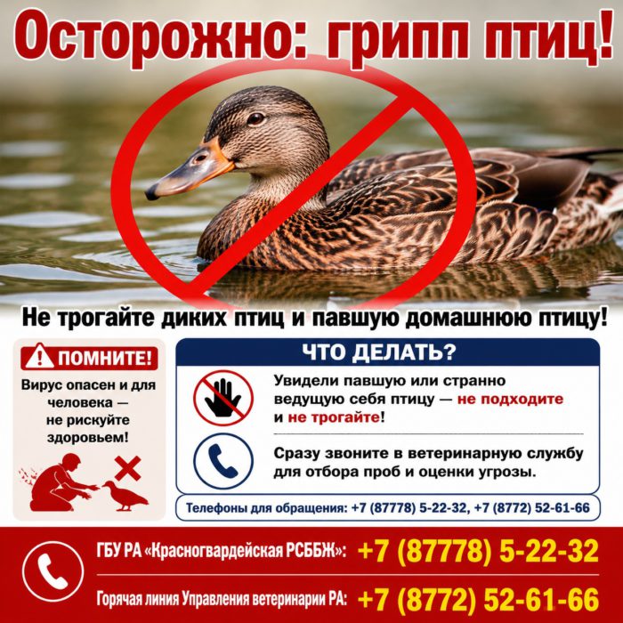 ОСТОРОЖНО, ГРИПП ПТИЦ! В РАЙОНЕ СТАРТУЕТ МЕСЯЧНИК «СТОП ГРИПП»
